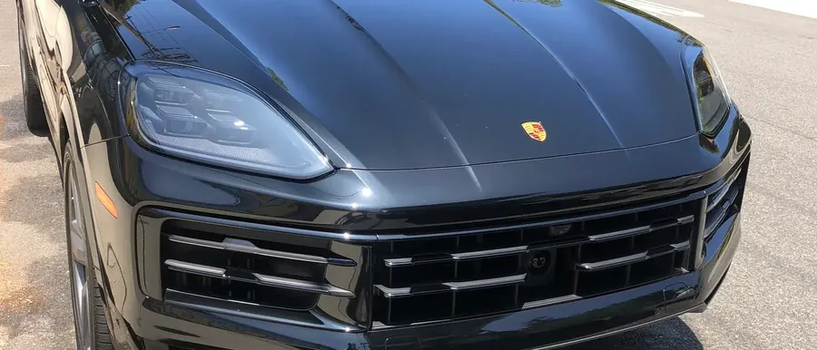 A Porsche Cayenne detailed on a driveway in the west San Fernando Valley